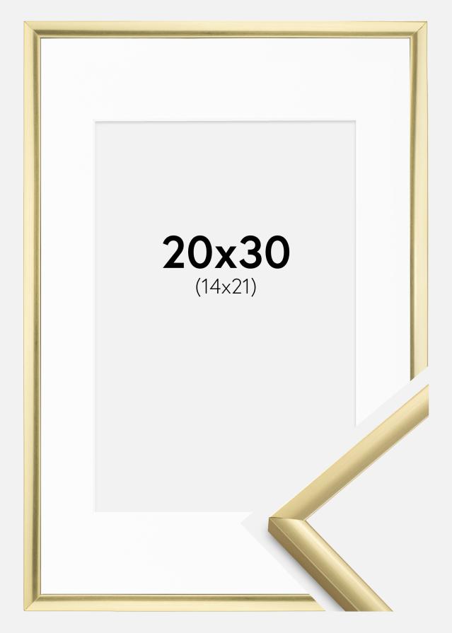 Ramă New Lifestyle Auriu 20x30 cm - Paspartu Alb 15x22 cm