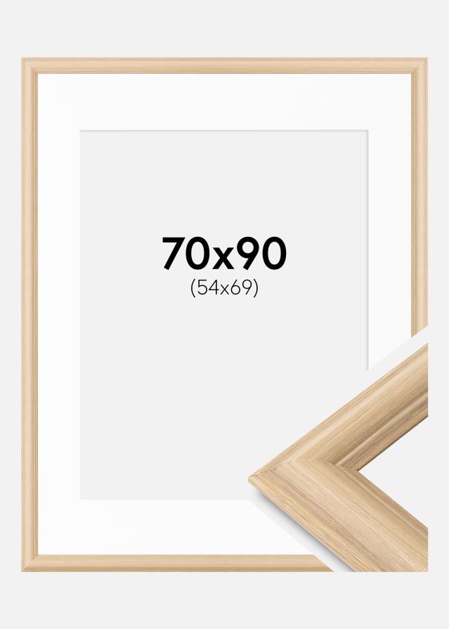 Ramă Västkusten Stejar 70x90 cm - Paspartu Alb 55x70 cm