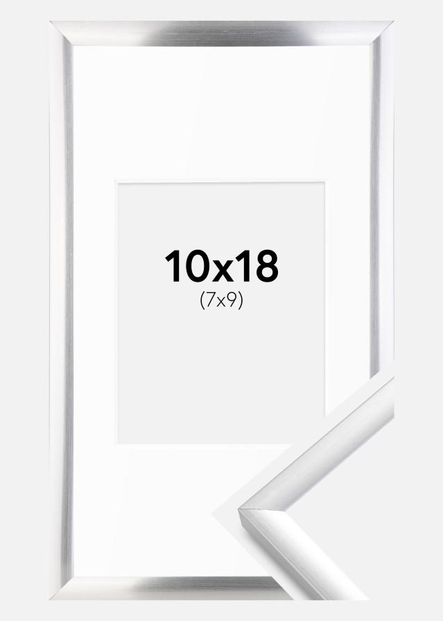 Ramă New Lifestyle Argintiu 10x18 cm - Paspartuuri Alb 8x10 cm