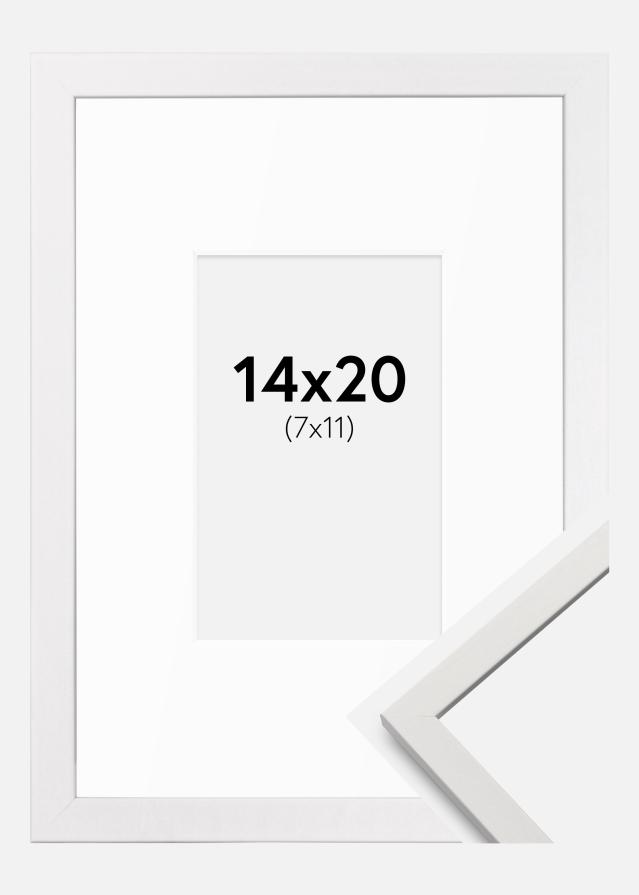 Ramă Edsbyn Alb 14x20 cm - Paspartuuri Alb 8x12 cm