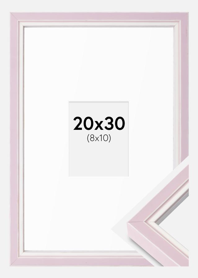 Ramă Diana Roz 20x30 cm - Paspartuuri Alb 9x11 cm