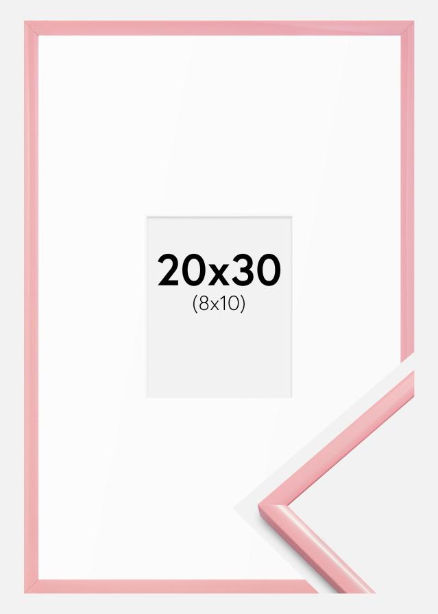 Ramă New Lifestyle Roz 20x30 cm - Paspartuuri Alb 9x11 cm