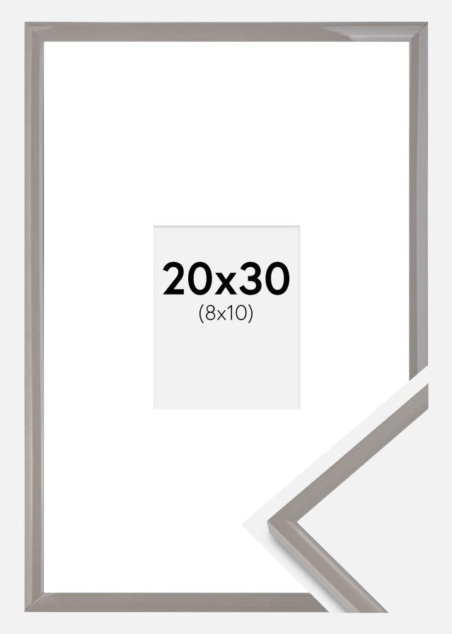 Ramă New Lifestyle Gri Pământ 20x30 cm - Paspartuuri Alb 9x11 cm