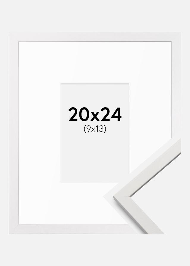 Ramă Edsbyn Alb 20x24 cm - Paspartuuri Alb 10x14 cm