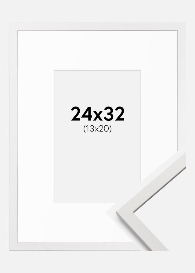 Ramă Edsbyn Alb 24x32 cm - Paspartuuri Alb 14x21 cm