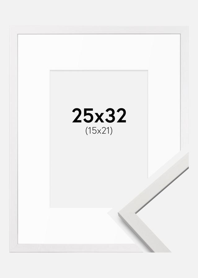 Ramă Edsbyn Alb 25x32 cm - Paspartuuri Alb 16x22 cm