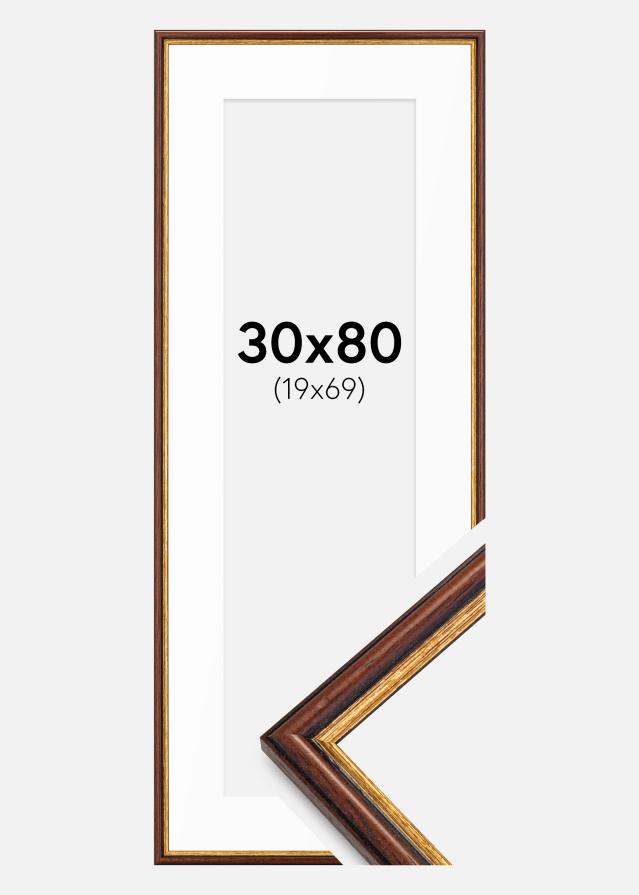 Ramă Horndal Maro 30x80 cm - Paspartuuri Alb 20x70 cm