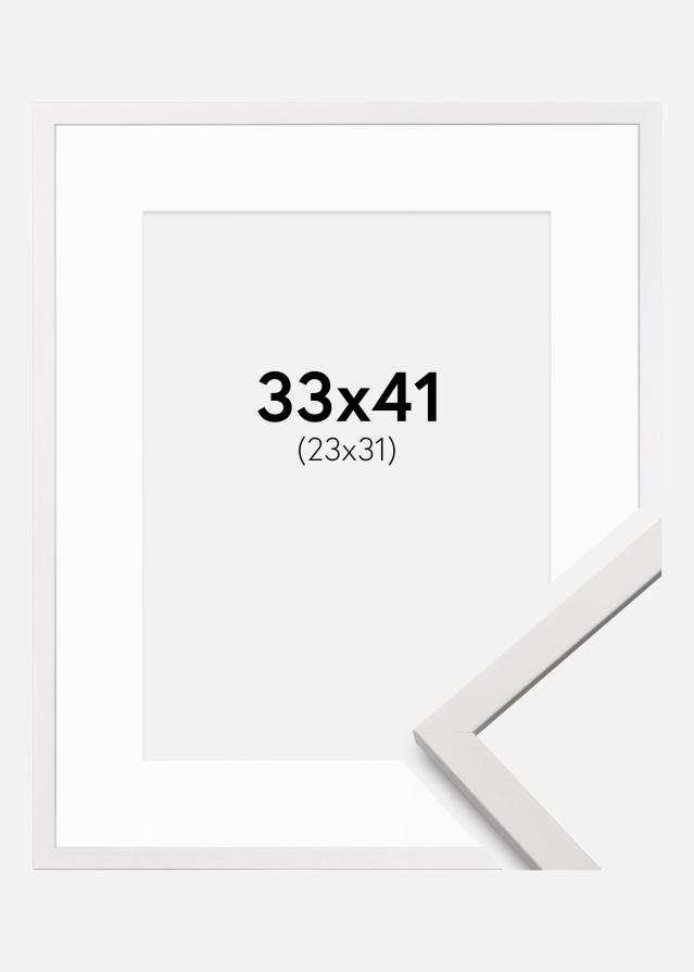 Ramă Edsbyn Alb 33x41 cm - Paspartuuri Alb 24x32 cm