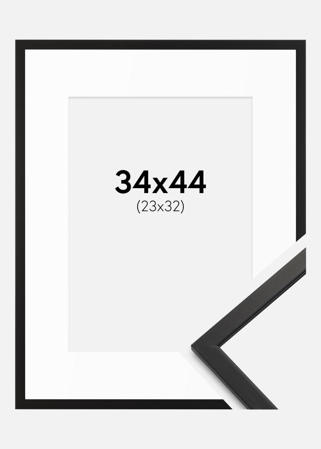Ramă Edsbyn Negru 34x44 cm - Paspartuuri Alb 24x33 cm