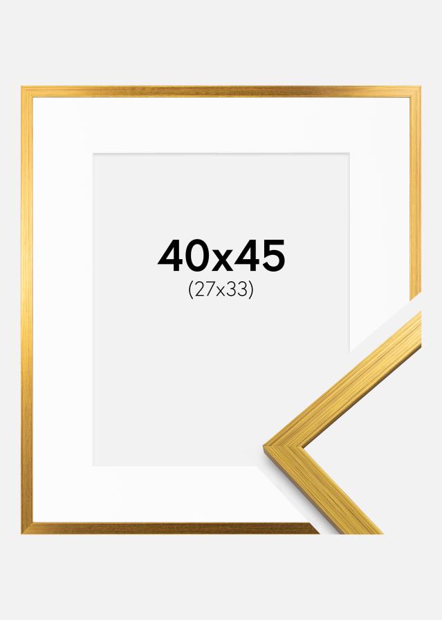 Ramă Edsbyn Aur 40x45 cm - Paspartuuri Alb 28x34 cm