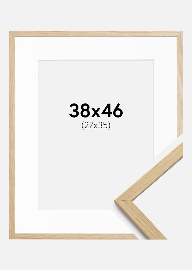 Ramă Edsbyn Stejar 38x46 cm - Paspartuuri Alb 28x36 cm