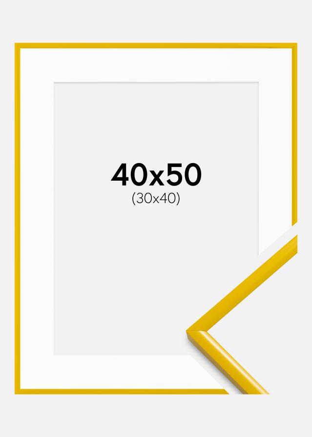 Ramă New Lifestyle Galben 40x50 cm - Paspartuuri Alb 31x41 cm