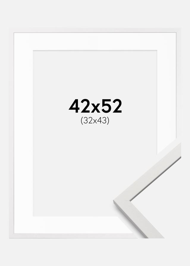 Ramă Edsbyn Alb 42x52 cm - Paspartuuri Alb 33x44 cm