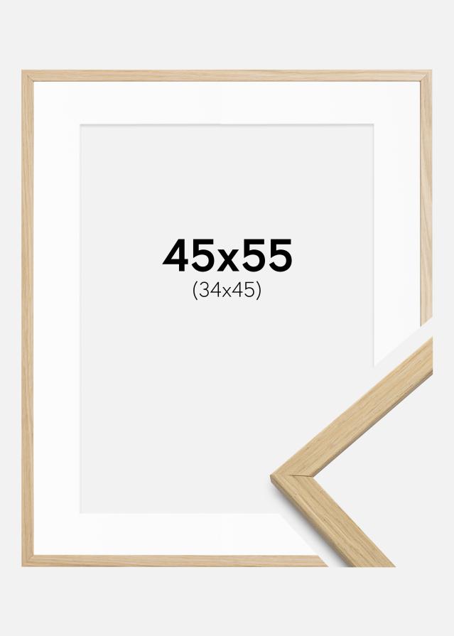 Ramă Edsbyn Stejar 45x55 cm - Paspartuuri Alb 35x46 cm