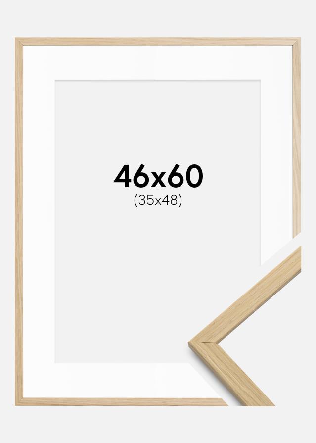 Ramă Edsbyn Stejar 46x60 cm - Paspartuuri Alb 36x49 cm