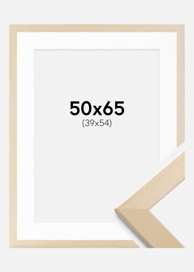 Ramă Trendline Natură 50x65 cm - Paspartuuri Alb 40x55 cm