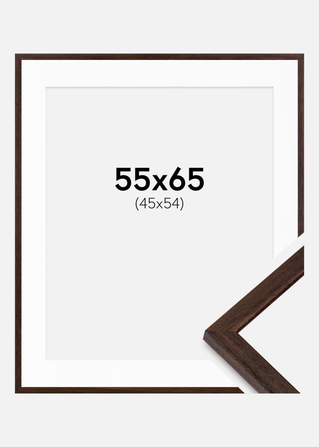 Ramă Edsbyn Nuc 55x65 cm - Paspartuuri Alb 46x55 cm