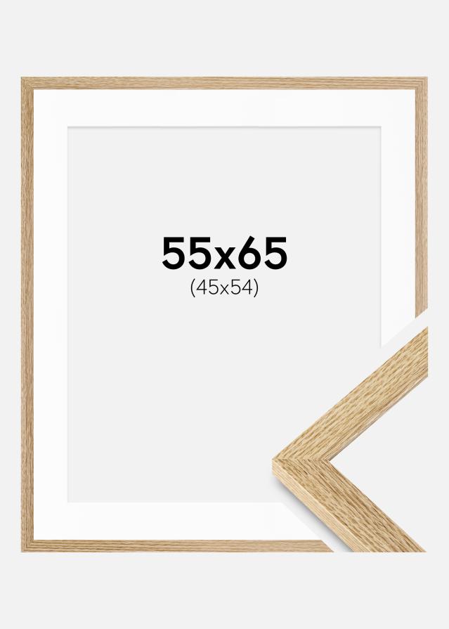 Ramă Selection Stejar 55x65 cm - Paspartuuri Alb 46x55 cm