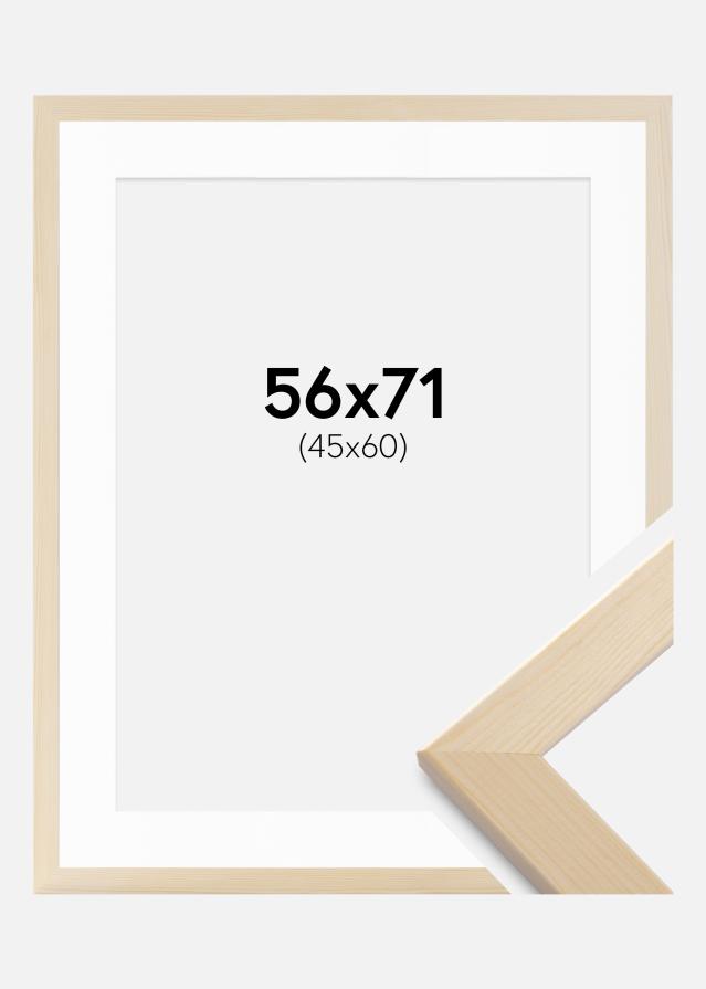 Ramă Trendline Natură 56x71 cm - Paspartuuri Alb 46x61 cm