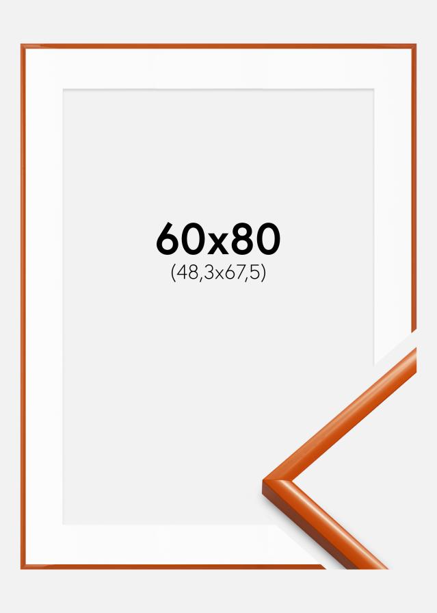 Ramă New Lifestyle Portocaliu 60x80 cm - Paspartuuri Alb 49,3x68,5 cm
