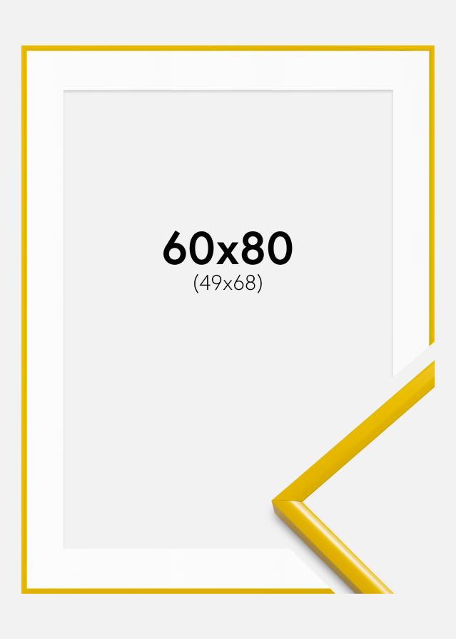 Ramă New Lifestyle Galben 60x80 cm - Paspartuuri Alb 50x69 cm