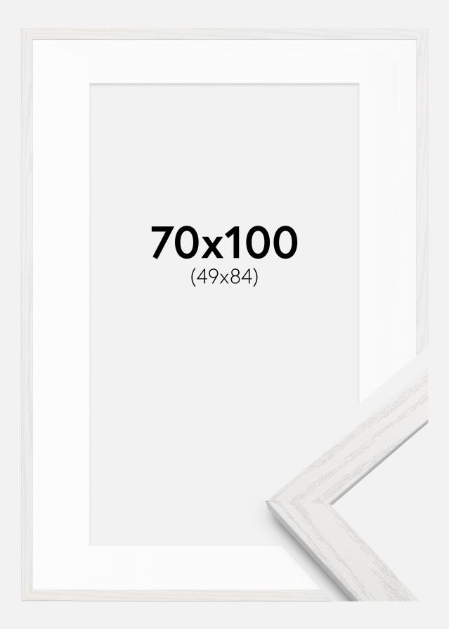 Ramă Stilren Alb Stejar 70x100 cm - Paspartuuri Alb 50x85 cm