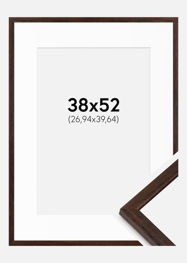Ramă Edsbyn Nuc 38x52 cm - Paspartuuri Alb 11x16 inches
