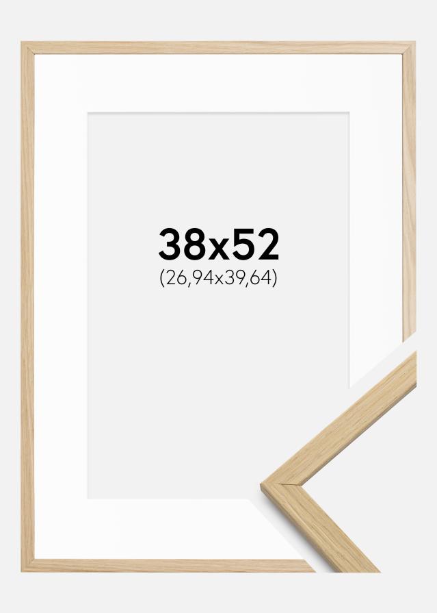 Ramă Edsbyn Stejar 38x52 cm - Paspartuuri alb 11x16 inches