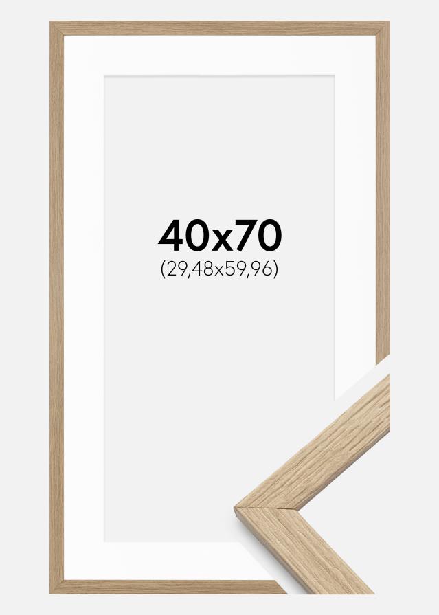 Ramă Stilren Stejar 40x70 cm - Paspartuuri Alb 12x24 inches