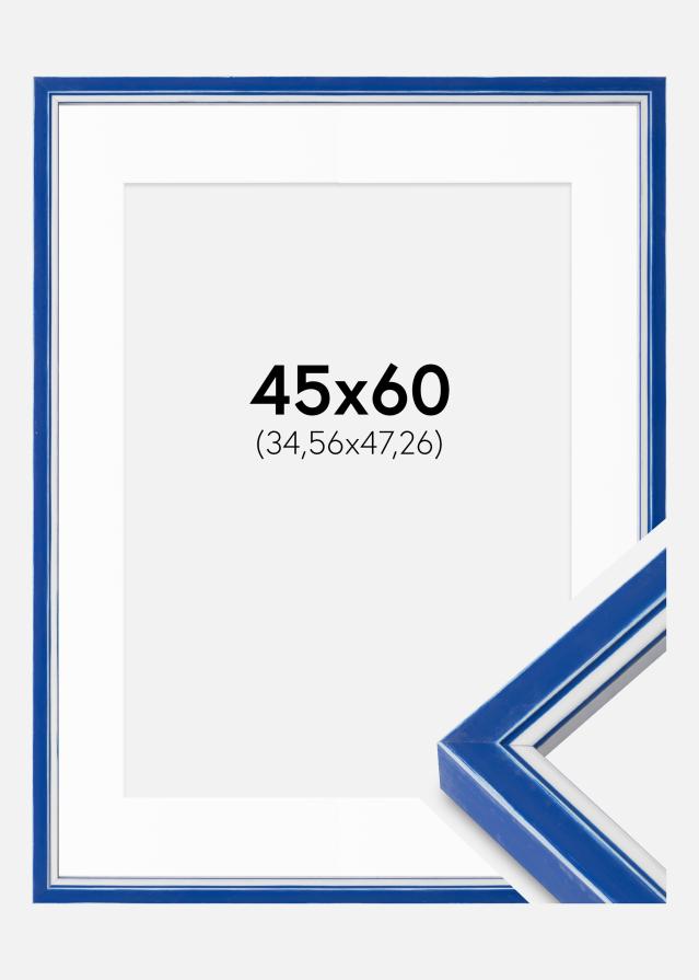 Ramă Diana Albastru 45x60 cm - Paspartuuri Alb 14x19 inches
