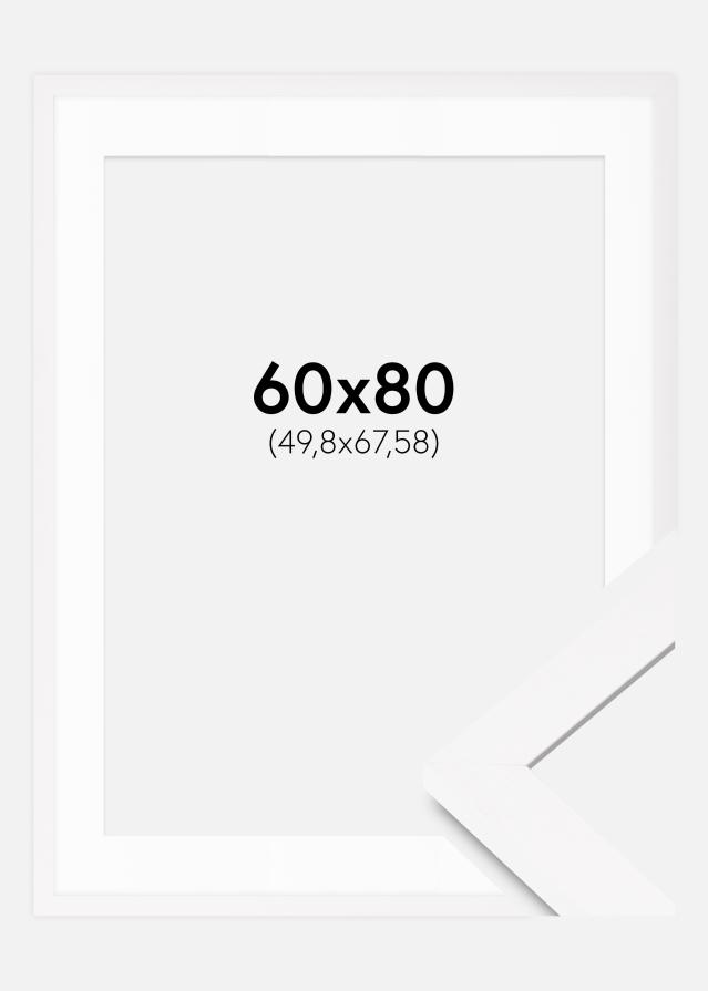 Ramă BGA Classic Alb 60x80 cm - Paspartuuri Alb 20x27 inch