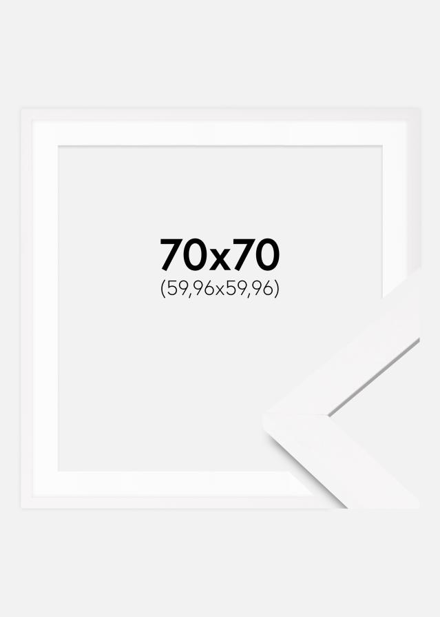 Ramă BGA Classic Alb 70x70 cm - Paspartuuri Alb 24x24 inch