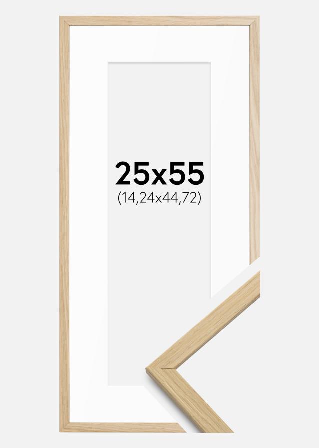 Ramă Edsbyn Stejar 25x55 cm - Paspartuuri Alb 6x18 inches