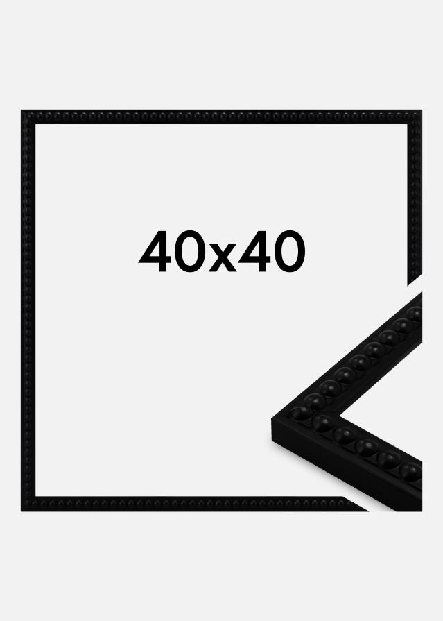 Ramă Perla Sticlă acrilică Negru 40x40 cm