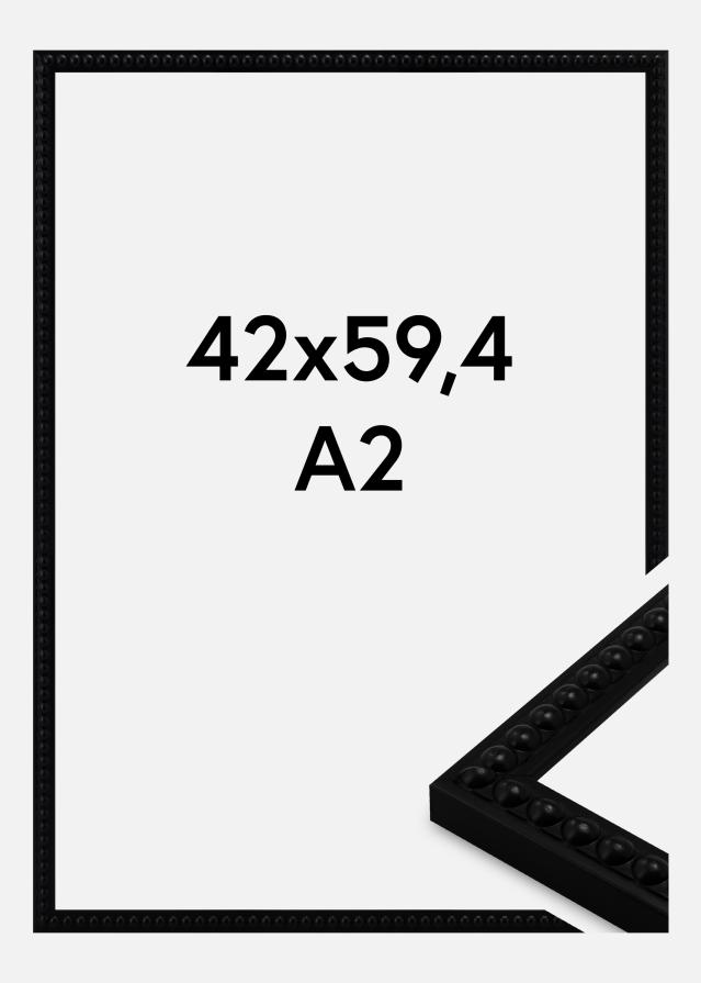 Ramă Perla Sticlă acrilică Negru 42x59,4 cm (A2)