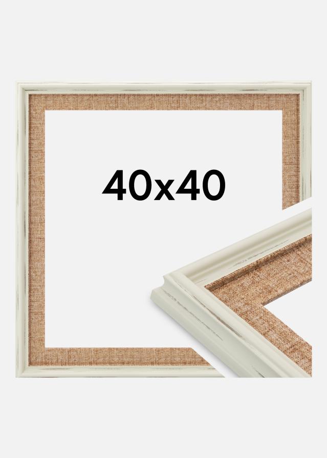 Ramă Sandweave Sticlă acrilică Alb 40x40 cm