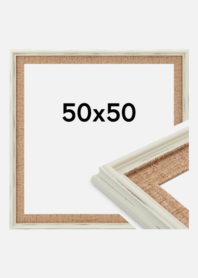 Ramă Sandweave Sticlă acrilică Alb 50x50 cm