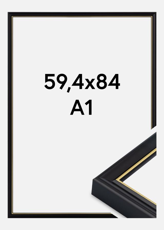 Ramă Canterbury Sticlă acrilică Negru 59,4x84,1 cm (A1)