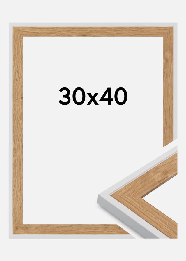 Ramă Clearline Sticlă acrilică Alb 30x40 cm