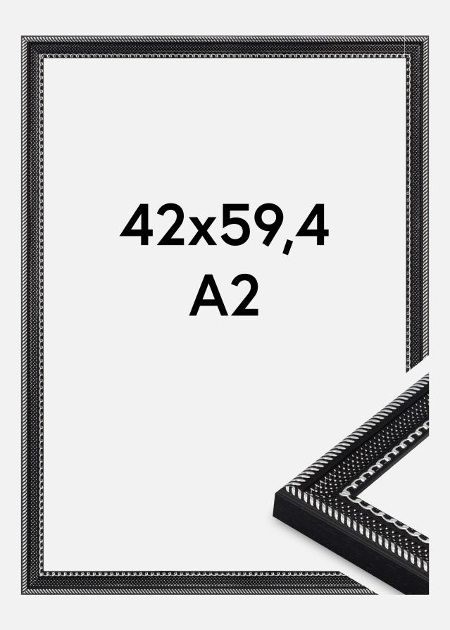 Ramă Trellis Sticlă acrilică Negru 42x59,4 cm (A2)