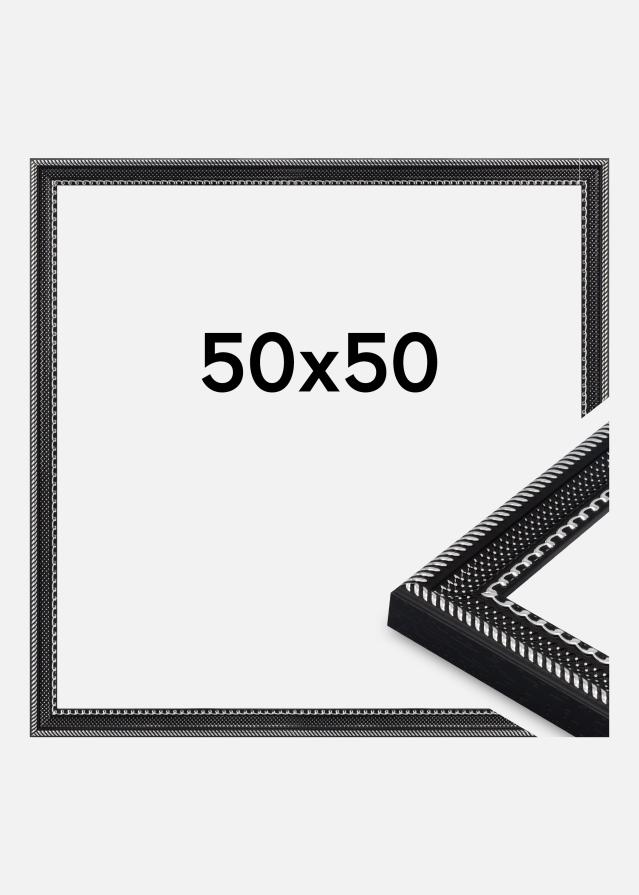 Ramă Trellis Sticlă acrilică Negru 50x50 cm