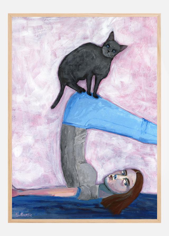 Yoga with my Cat Poster