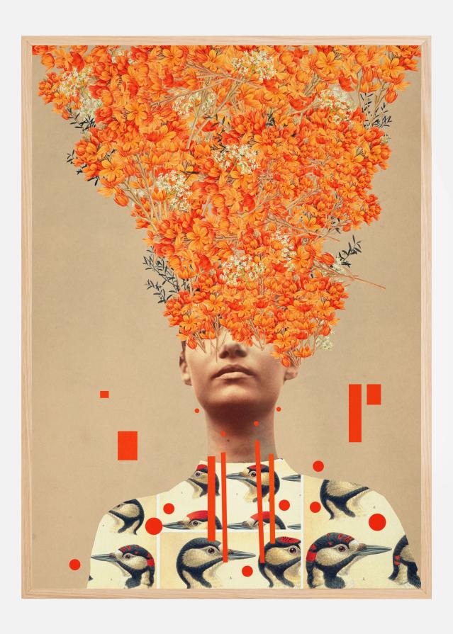 Bird Flight In Autumn Poster