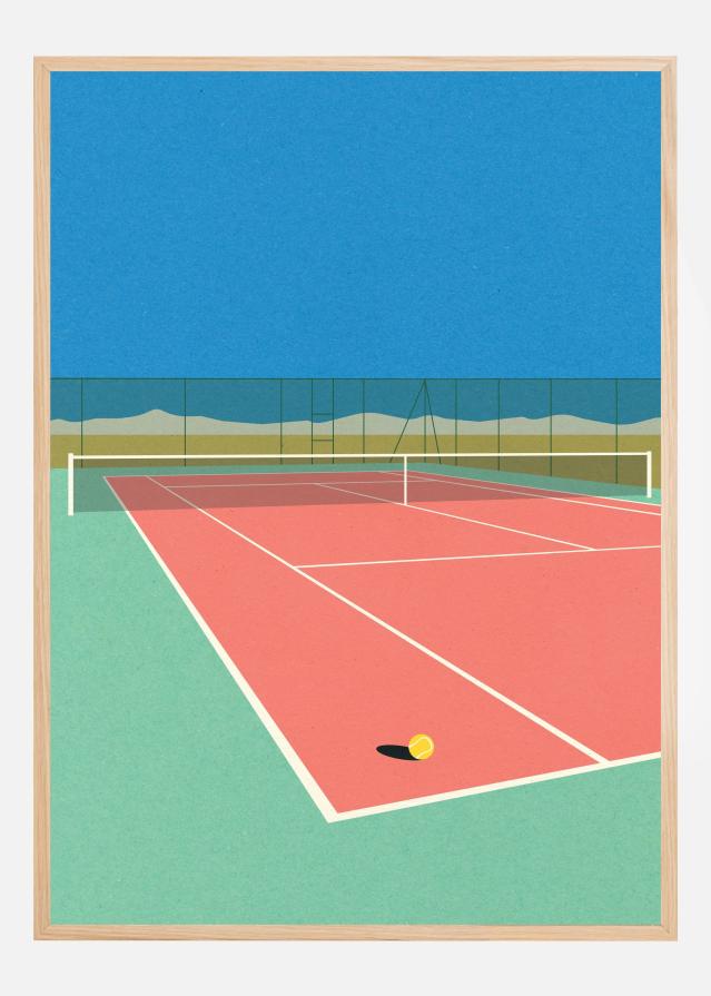 Tennis Court In the Desert Poster
