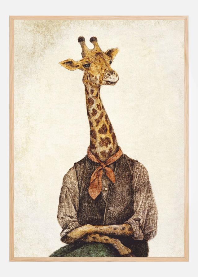 Giraffe With A Human Body Poster