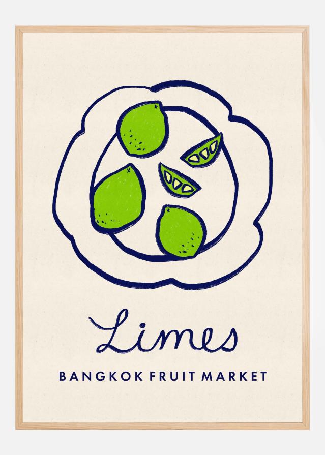 Limes Bangkok Food Market Thailand Poster
