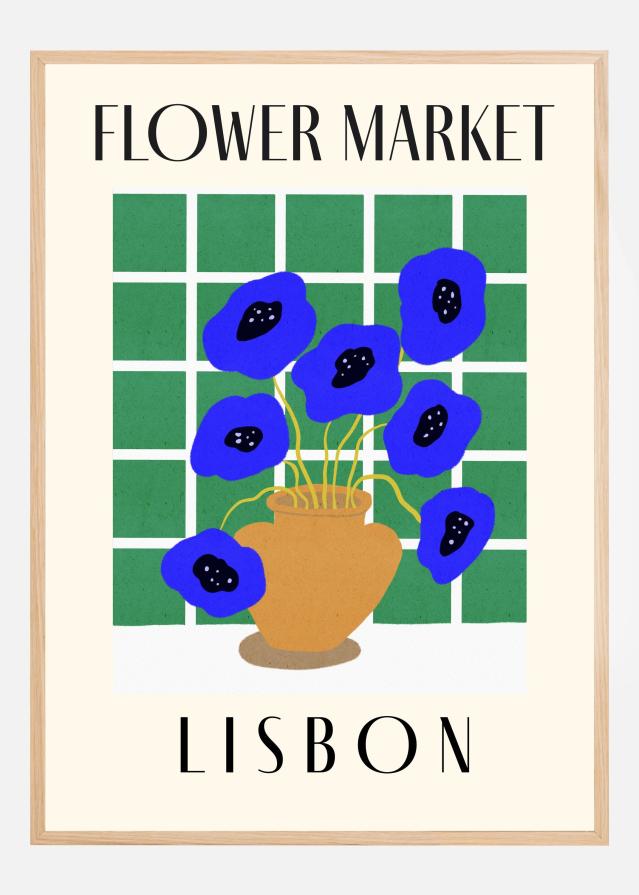 Flower Market Lisbon Portugal Poster