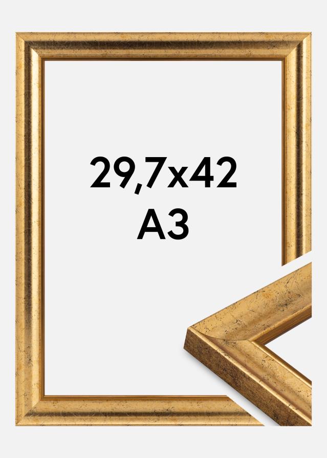 Ramă Conca Sticlă acrilică Auriu 29.7x42 cm (A3)