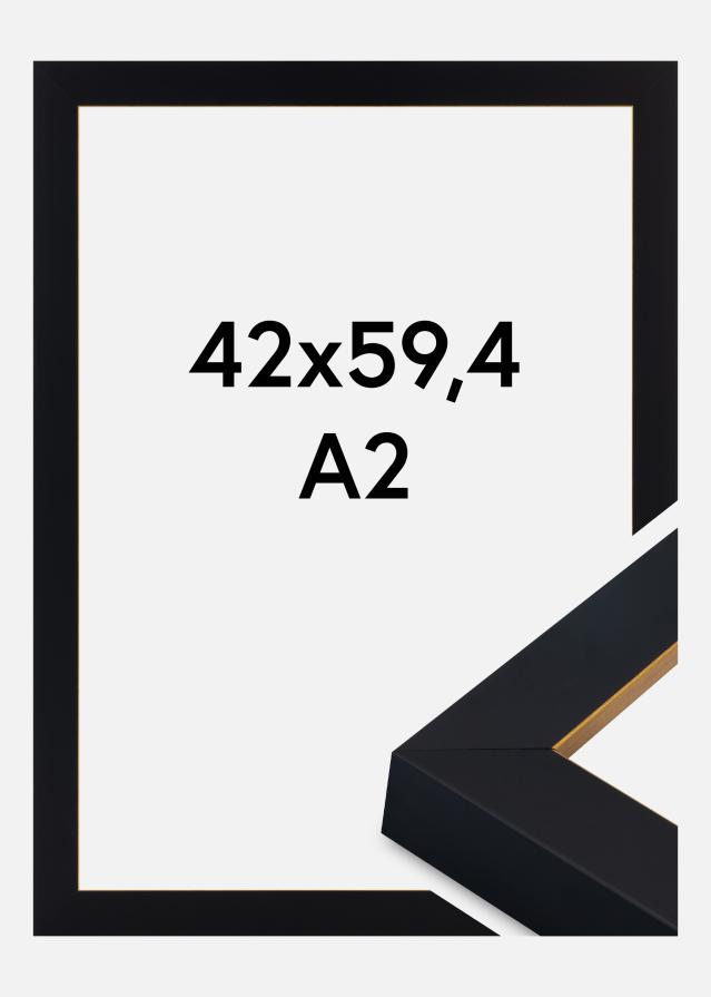 Ramă Sussex Sticlă acrilică Negru/Auriu 42x59,4 cm (A2)