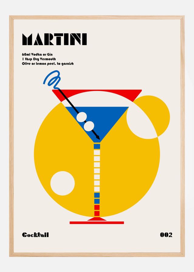 Martini Bauhaus Cocktail Poster